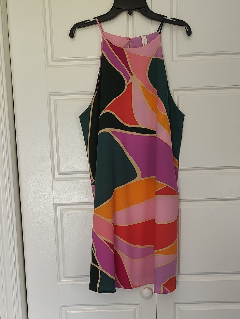 Tyche Multicolor Abstract Shift Halter